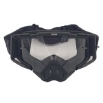 Ski, snowboard, motorcycling, cycling goggles, unisex, black frame, transparent lens, O11BTN